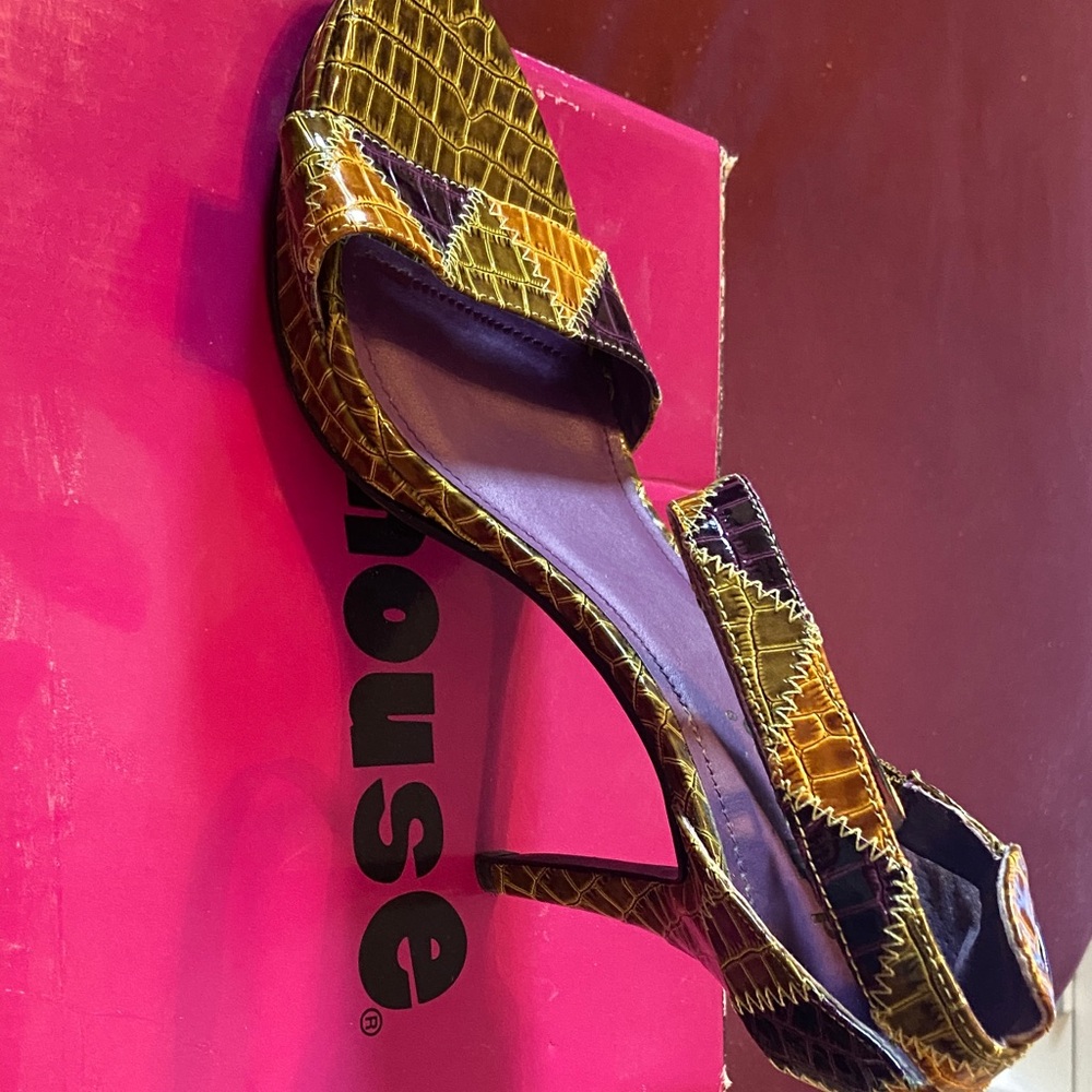 Dollhouse Multicolor Patchwork Heels